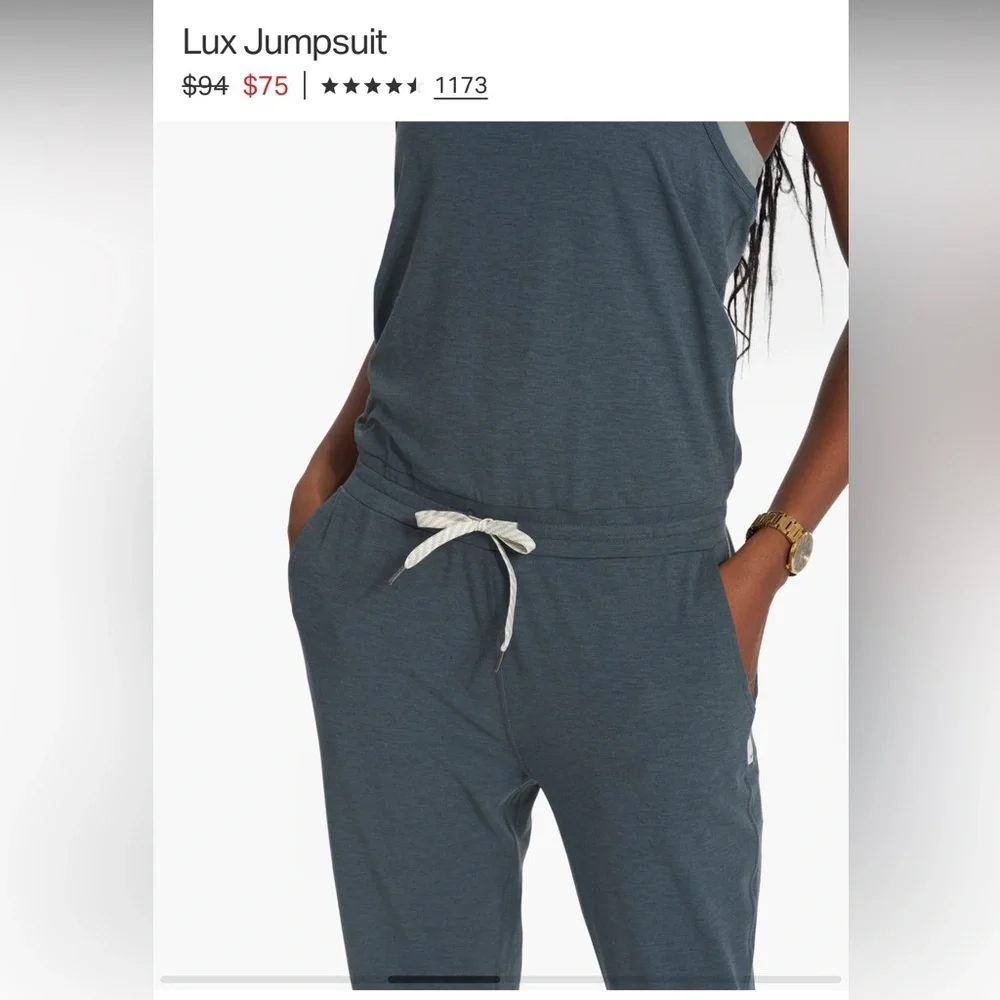 Vuori Lux Jumpsuit sz S
Color: Stone Heather - Picture 5 of 11